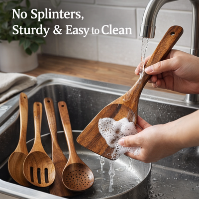 Pure Teak Kitchen Utensils