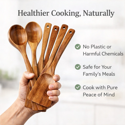 Pure Teak Kitchen Utensils